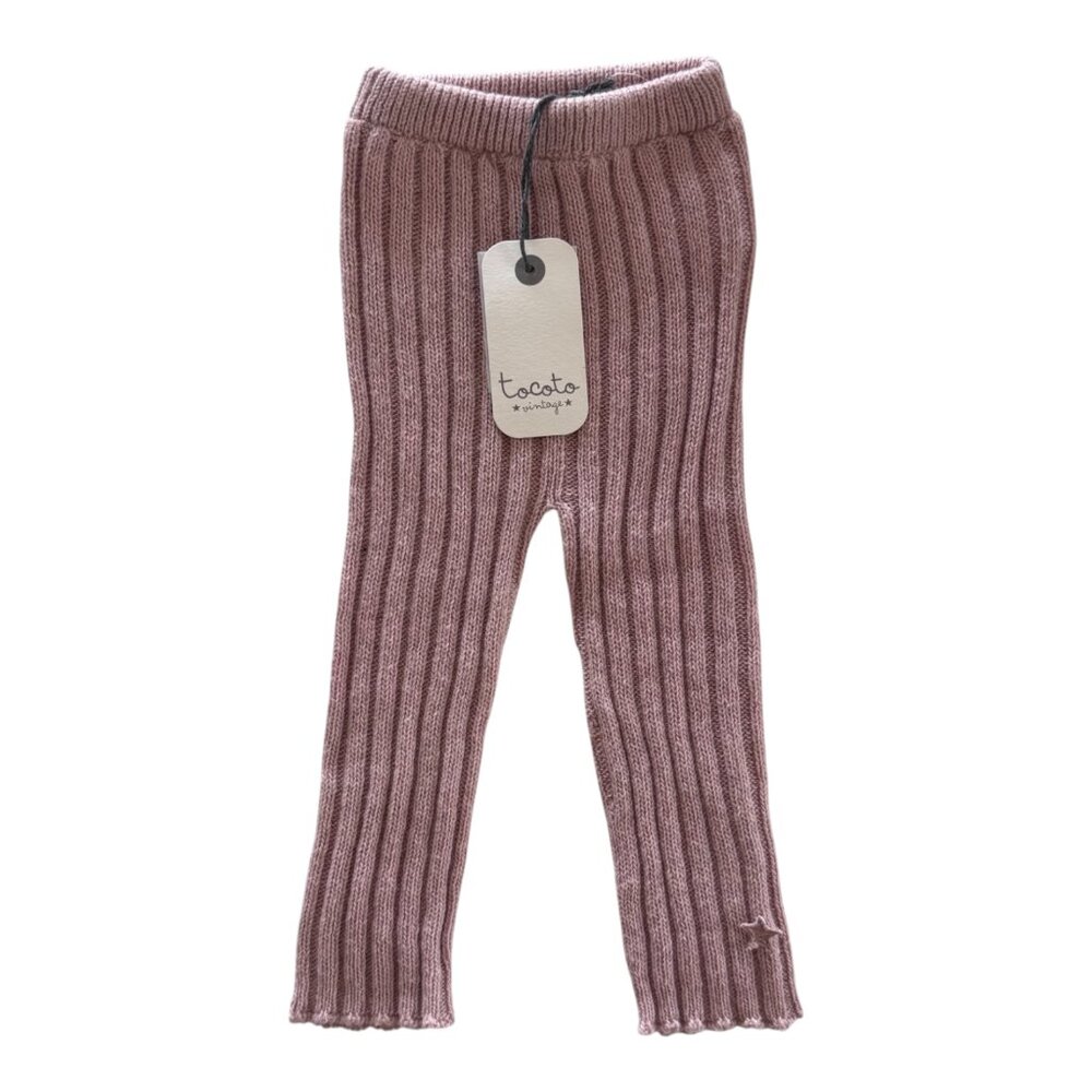 TOCOTO VINTAGE - KNITTED LEGGINGS - PINK  - 10% CASHMERE - 1M - NWT